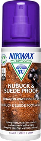 Nikwax Nubuck & Suede Proof Spray preparat de impregnare în spray pentru nubuc și semiș, 125ml
