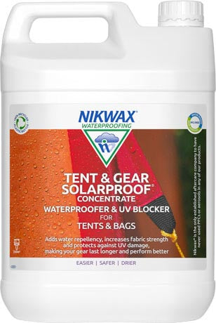 Nikwax Tent & Gear Solar Proof Concentrate produs de impermeabilizare pentru corturi și echipament outdoor concentrat, 5l