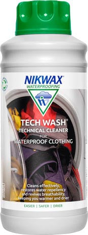 Nikwax Tech Wash detergent pentru îmbrăcăminte outdoor și saci de dormit sintetici, 1l