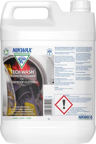 Nikwax Tech Wash detergent pentru îmbrăcăminte outdoor și saci de dormit sintetici, 5l