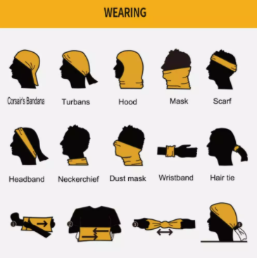 WARAGOD Pirate Skull bandană multifuncțională Värme