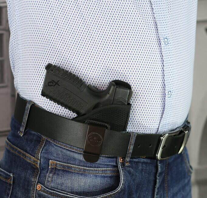 Toc IWB din nailon Falco pentru transport ascuns compatibil cu pistolul Glock 43X, negru, dreapta