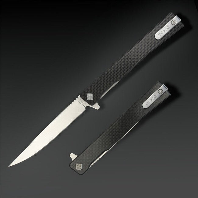 OCASO Solstice briceag Carbon Fiber + Satin / Straight