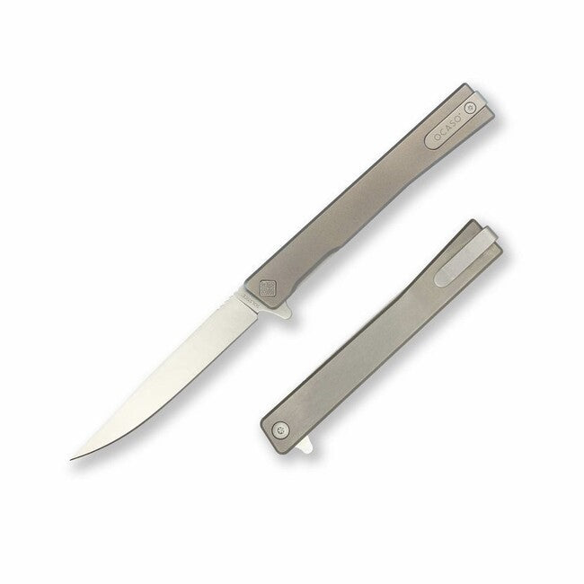 OCASO Solstice briceag Titanium + Satin / Straight