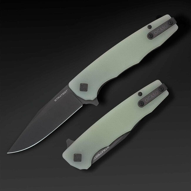 OCASO Strategy briceag Jade G-10 & Black PVD