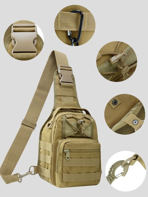 WARAGOD Soldat assault geantă crossbody, neagră