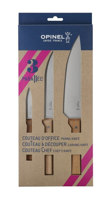 OPINEL Classic Trio Paralléle set cuțite de bucătărie, 3 buc