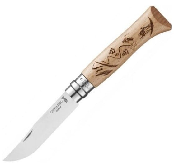 Opinel N°08 briceag Gravure Sport Ski