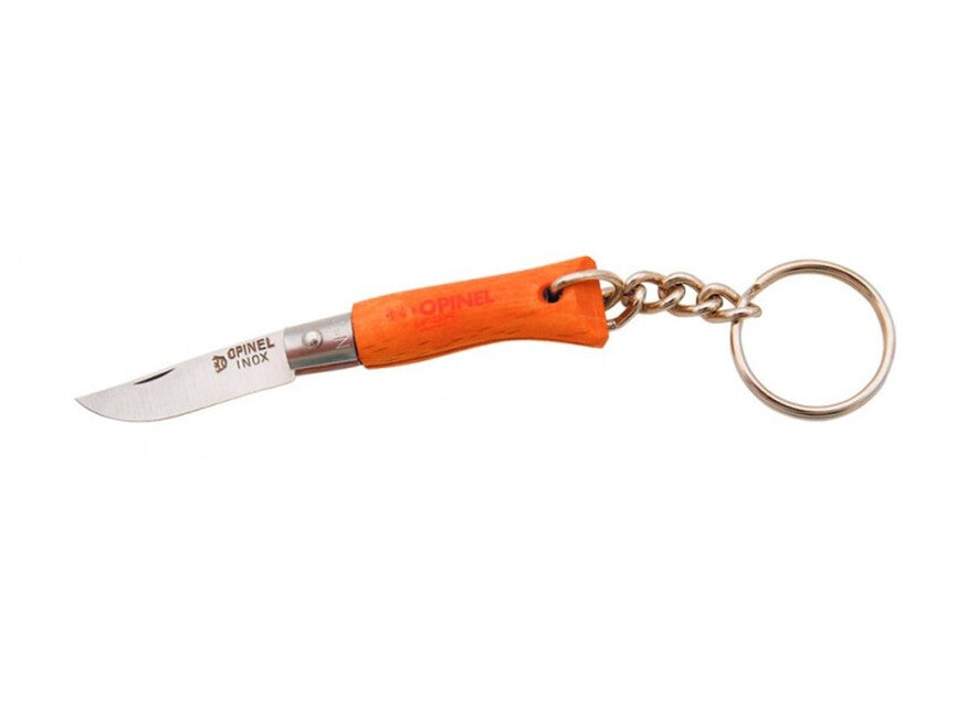 Opinel N°02 briceag pe cheie Inox, portocaliu