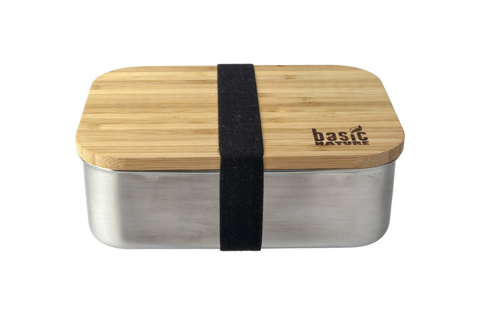 Origin Outdoors Bamboo cutie de prânz din oțel inoxidabil 1,2 l