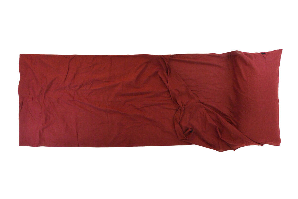 Origin Outdoors inserție dreptunghiulară pentru sac de dormit bumbac, bordo