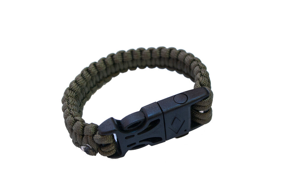 Origin Outdoors Paracord Bracelet brățară de supraviețuire cu fluieră de semnal și oțel de aprindere