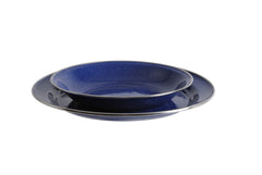 Origin Outdoors farfurie smălțuită plată, albastră, 26 cm