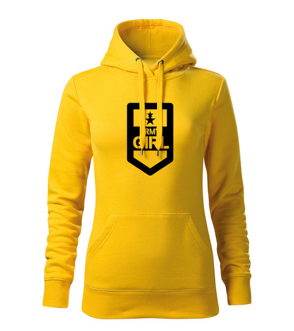 DRAGOWA hanorac cu glugă pentru femei army girl 320 g/m², galben