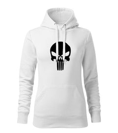 DRAGOWA hanorac de damă cu glugă Punisher 320 g/m², alb