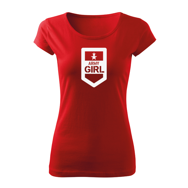 DRAGOWA army girl tricou scurt pentru femei 150 g/m², roșu