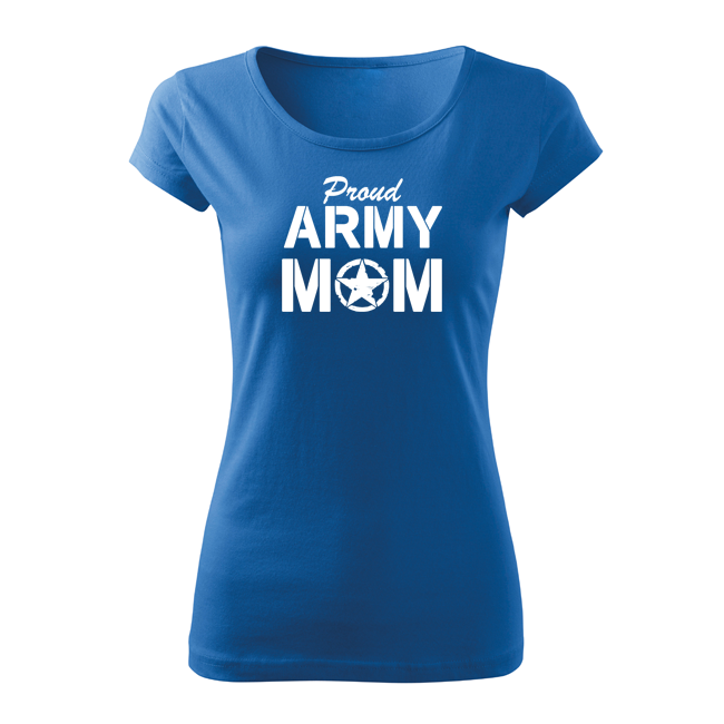 DRAGOWA tricou scurt army mom pentru femei 150 g/m², albastru