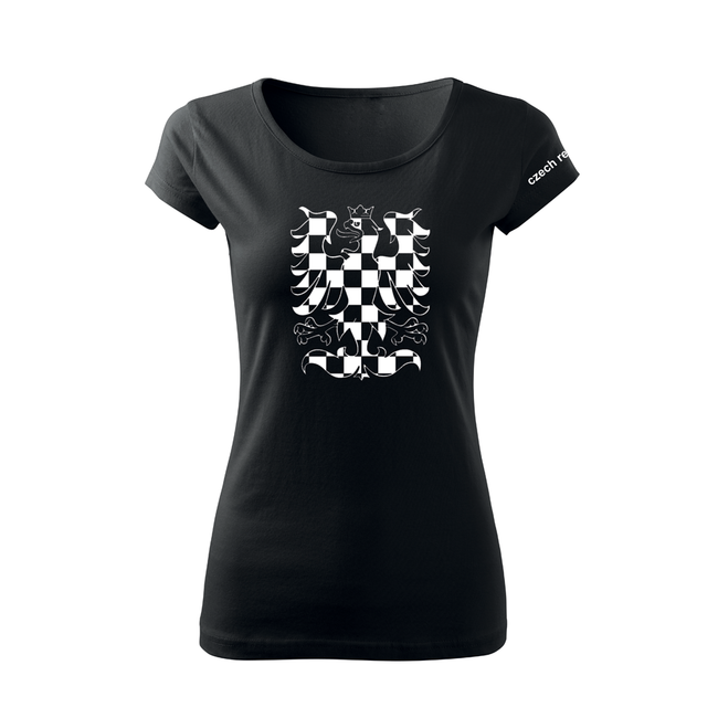 DRAGOWA tricou scurt orlica pentru femei 150 g/m², negru