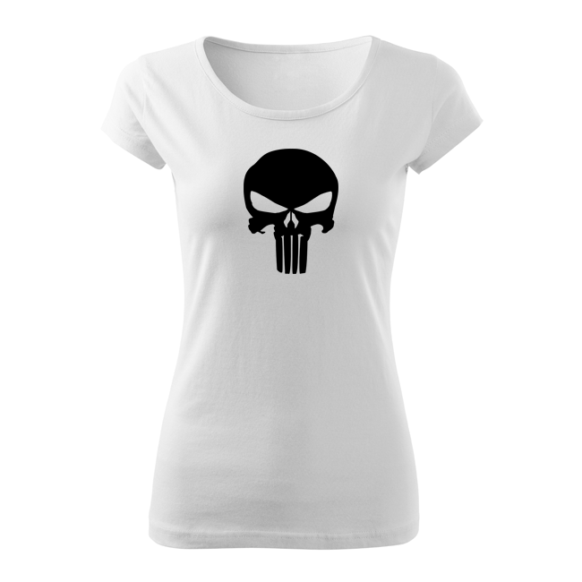 DRAGOWA tricou scurt pentru femei punisher 150 g/m², alb
