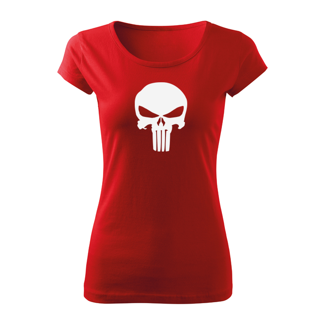 DRAGOWA tricou scurt pentru femei Punisher 150 g/m², roșu