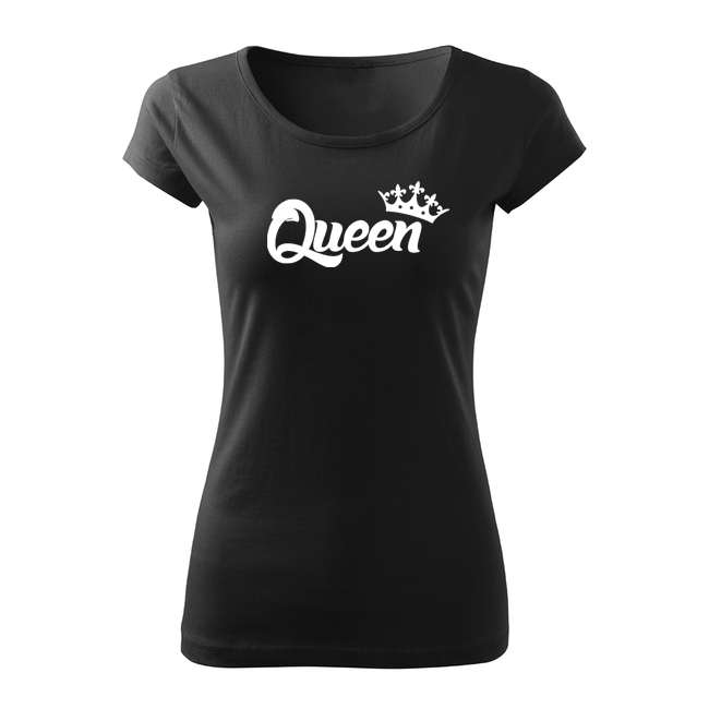 DRAGOWA tricou scurt pentru femei queen 150 g/m², negru
