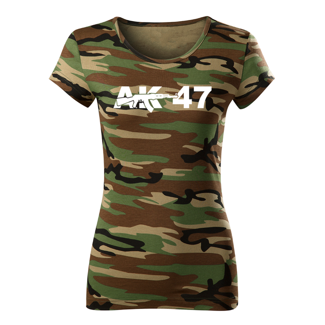 DRAGOWA tricou pentru femei AK-47 150 g/m², de camuflaj