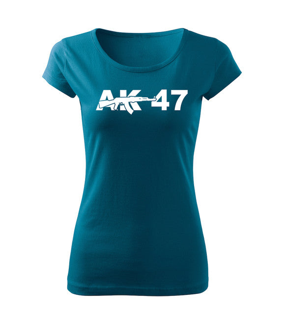 DRAGOWA tricou pentru femei AK-47 150 g/m², petrol blue
