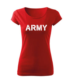 DRAGOWA tricou de damă army 150 g/m², roșu