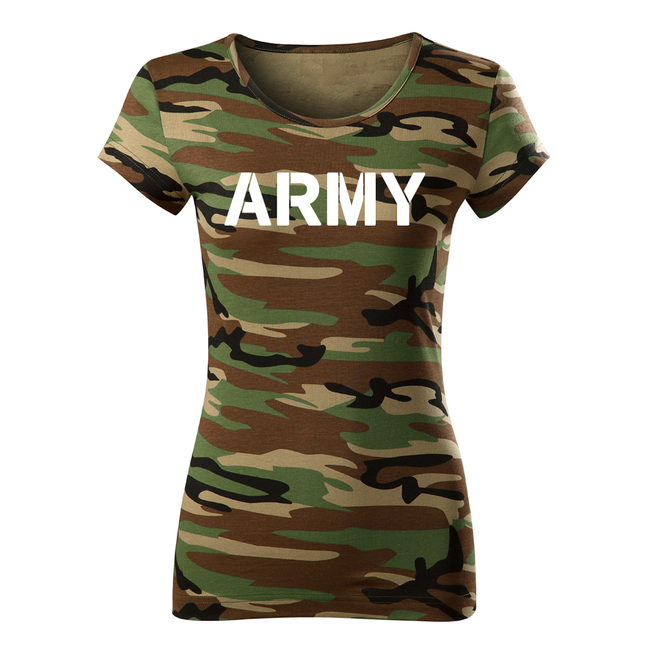 DRAGOWA tricou army pentru femei 150 g/m², de camuflaj
