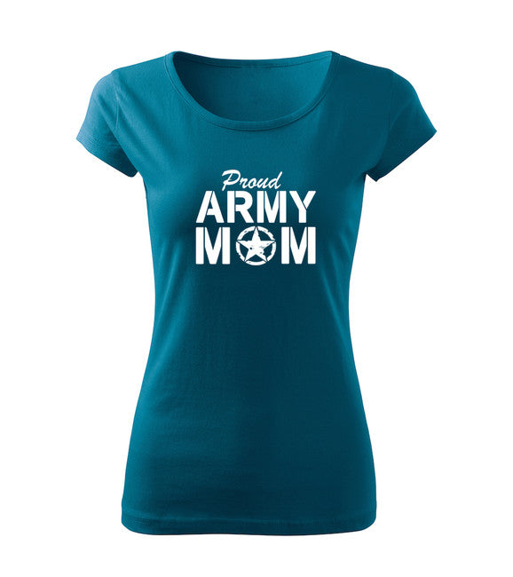 DRAGOWA tricou pentru femei army mom 150 g/m², Petrol blue