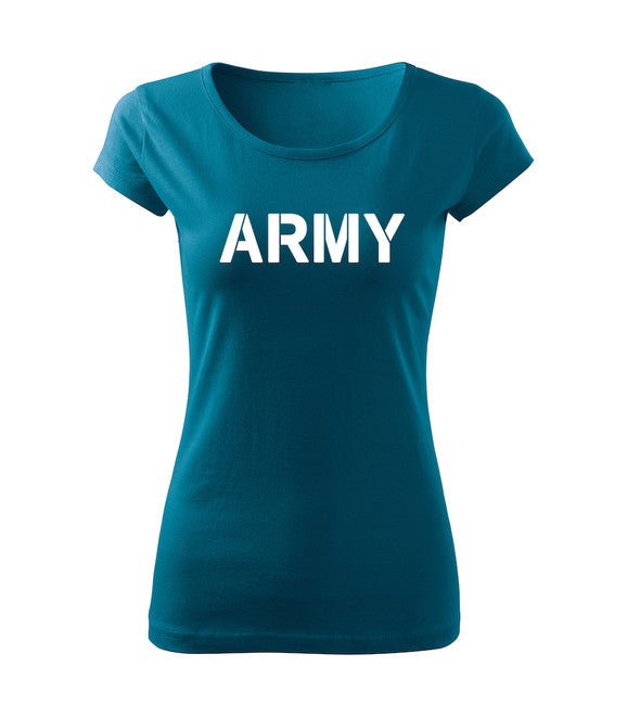 DRAGOWA tricou army pentru femei 150 g/m², petrol blue