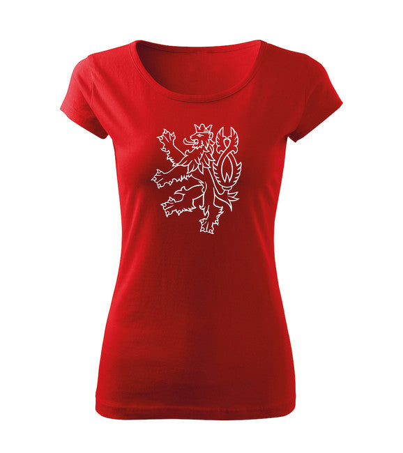 DRAGOWA tricou leu ceh pentru femei 150 g/m², roșu