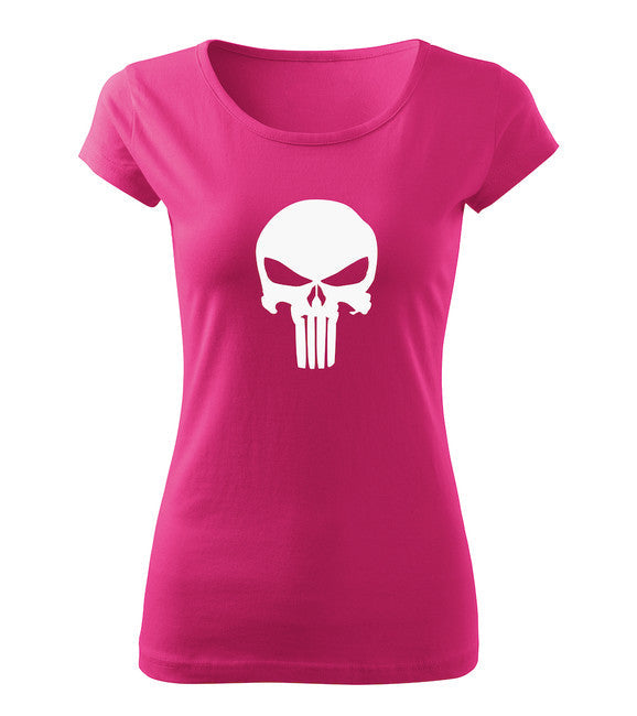 DRAGOWA tricou Punisher pentru femei 150 g/m², roșu