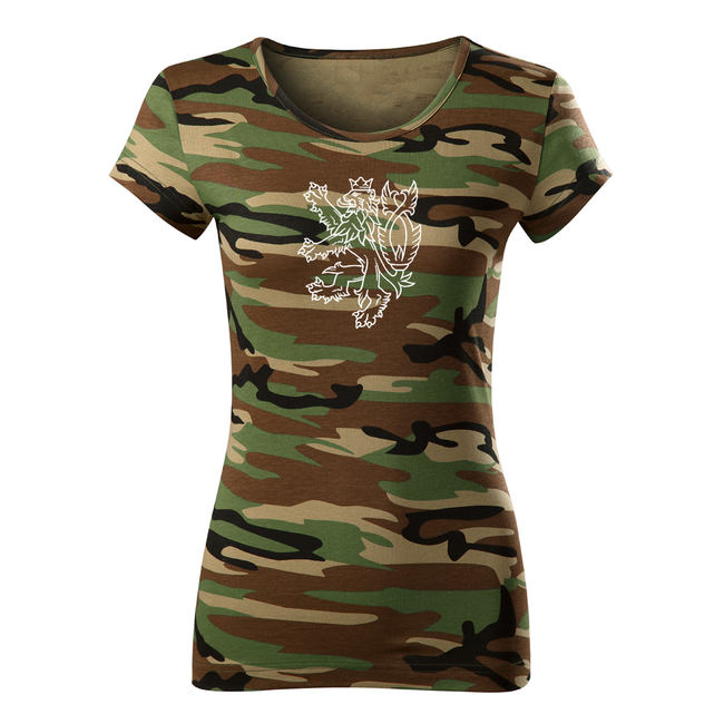 DRAGOWA tricou de damă leu ceh 150 g/m², camuflaj