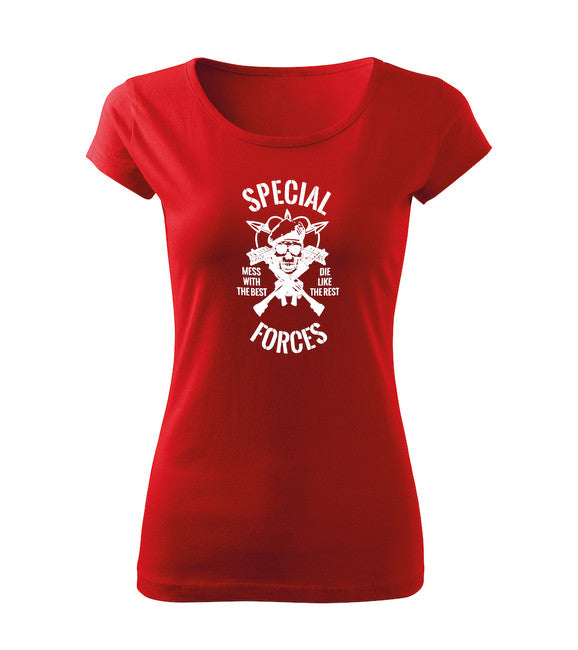 DRAGOWA tricou special forces pentru femei 150 g/m², roșu