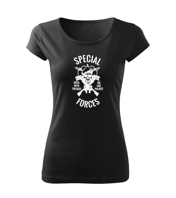 DRAGOWA tricou special forces pentru femei 150 g/m², negru