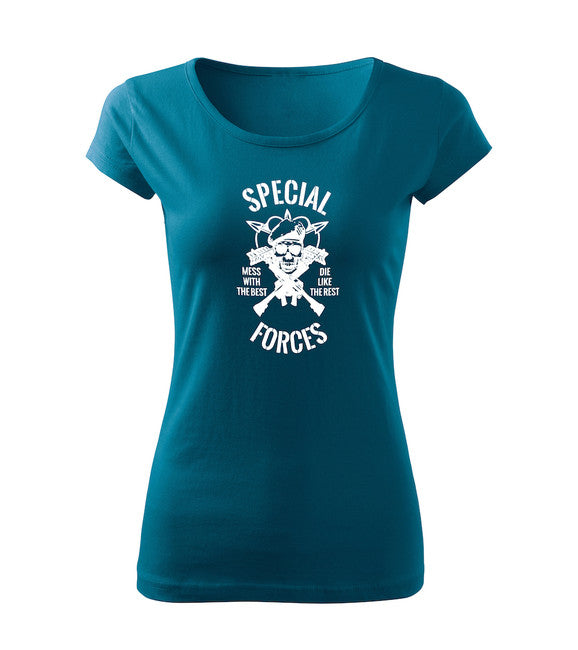 DRAGOWA tricou special forces pentru femei 150 g/m², Petrol blue