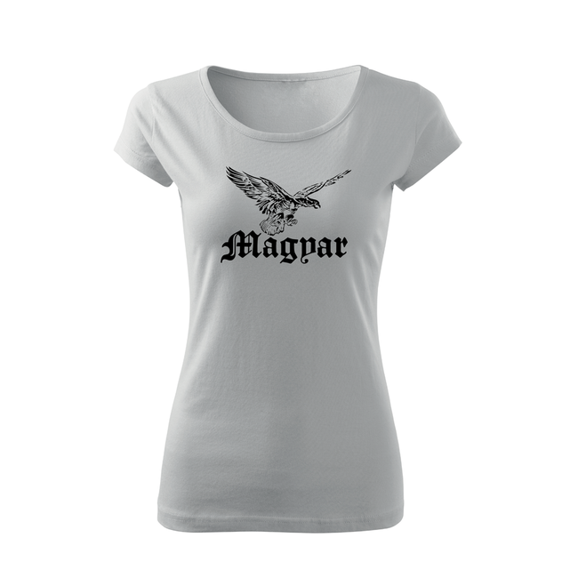 DRAGOWA tricou pasăre turul pentru femei 150 g/m², alb