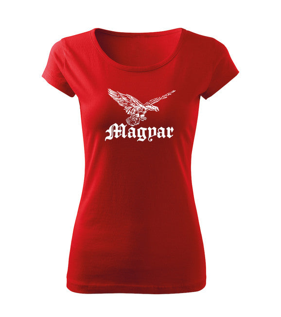 DRAGOWA tricou pasăre turul pentru femei 150 g/m², roșu