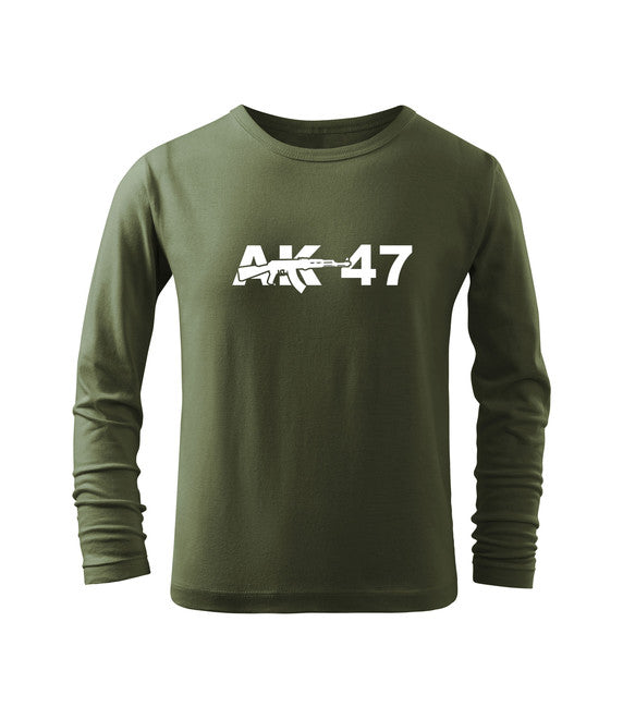DRAGOWA AK-47 tricou lung pentru copii, oliv