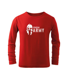 DRAGOWA tricou pentru copii cu mânecă lungă Spartan army, roșu