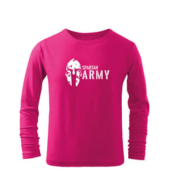 DRAGOWA tricou pentru copii cu mânecă lungă Spartan army, roz