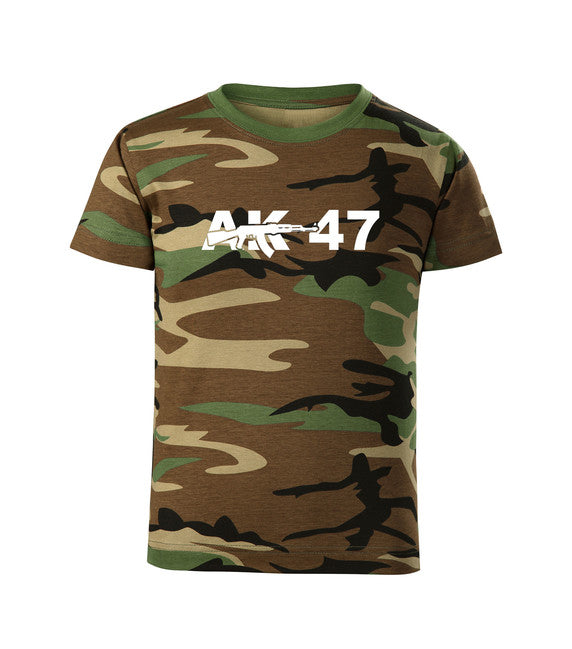 DRAGOWA AK-47 tricou scurt pentru copii, de camuflaj