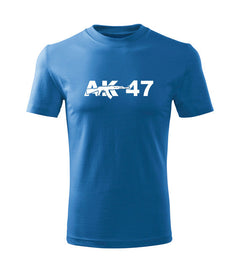 DRAGOWA tricou pentru copii cu mânecă scurtă AK-47, albastru