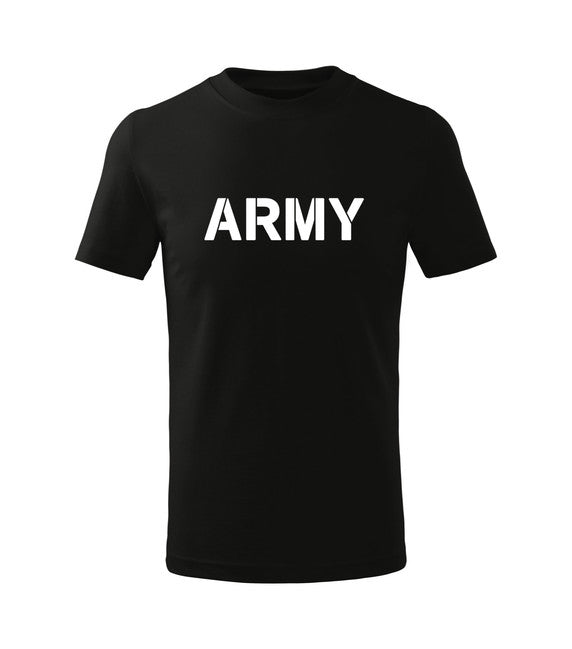 DRAGOWA Army tricou scurt pentru copii, negru