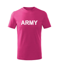 DRAGOWA tricou pentru copii cu mânecă scurtă army, roz