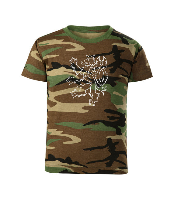 DRAGOWA ceh tricou leu pentru copii cu mânecă scurtă, de camuflaj