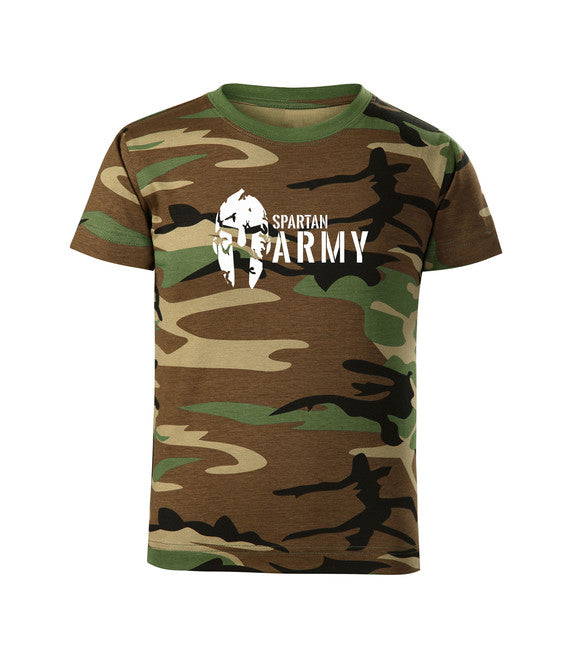 DRAGOWA Spartan tricou scurt army pentru copii, de camuflaj