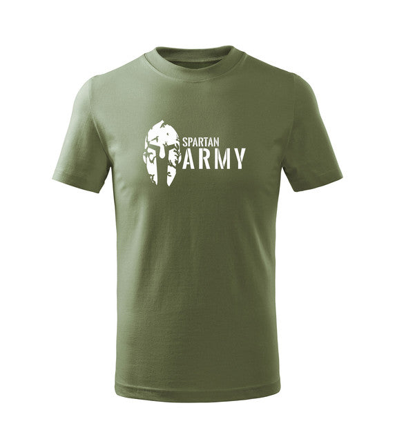 DRAGOWA Spartan tricou scurt army pentru copii, oliv