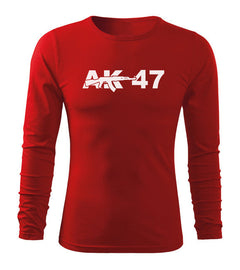 DRAGOWA Fit-T tricou cu mânecă lungă AK-47 160 g/m², roșu